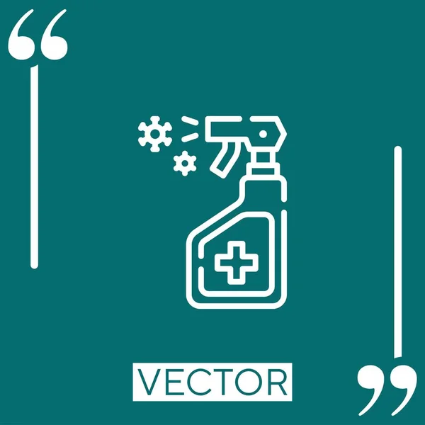 Spray Vector Icono Icono Lineal Línea Carrera Editable — Vector de stock