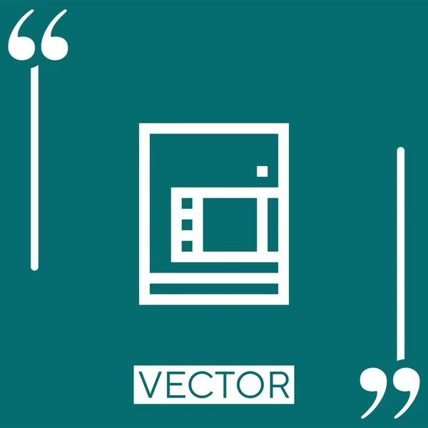 Cargador Vector Icono Icono Lineal Línea Acariciada Editable — Archivo Imágenes Vectoriales