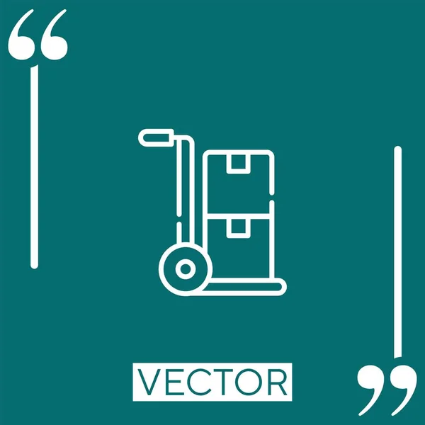 Freight Vector Icon Linear Icon Editable Stroke Line — Stock Vector
