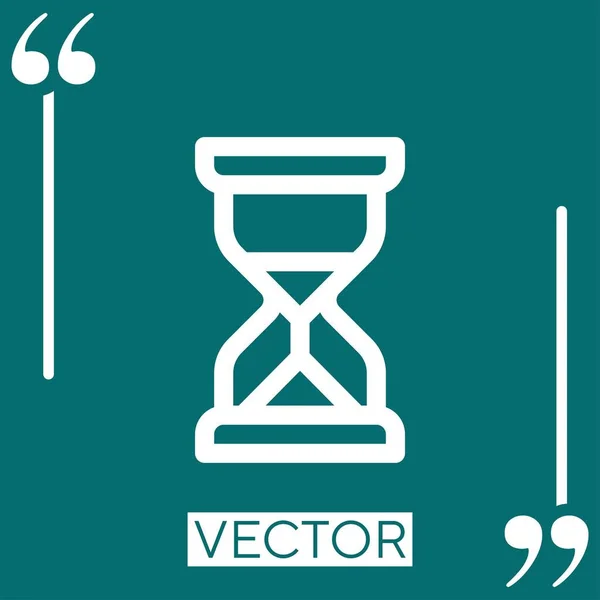 Песочные Часы Векторная Иконка Линейная Редактируемая Линия Хода — стоковый вектор