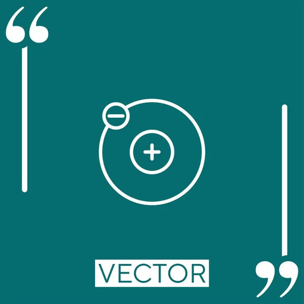 Ícone Vetor Molécula Ícone Linear Linha Curso Editável — Vetor de Stock