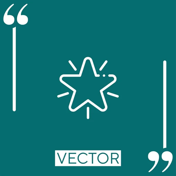 Estrella Vector Icono Icono Lineal Línea Carrera Editable — Vector de stock