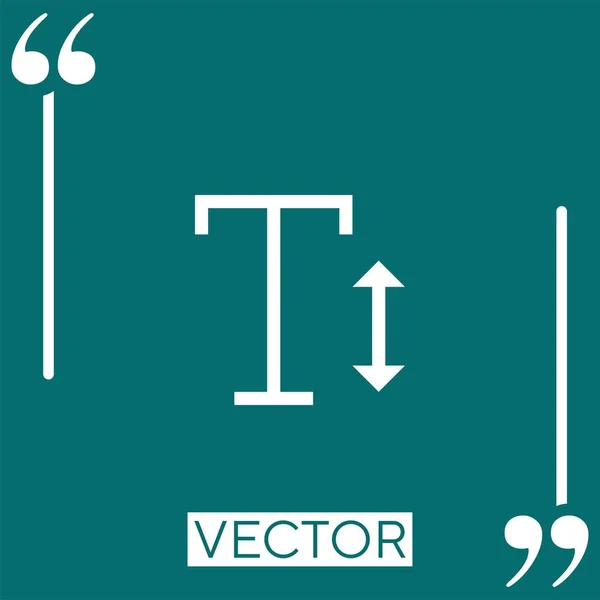 Schriftvektorsymbol Lineares Symbol Editierbare Strichlinie — Stockvektor