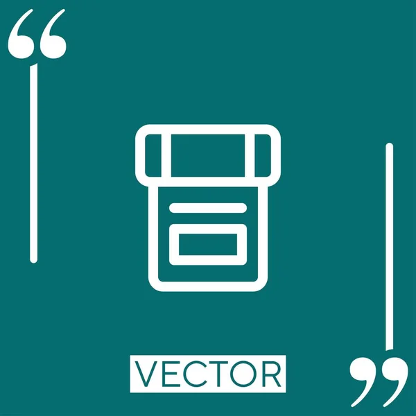 Gouache Vektor Symbol Lineares Symbol Editierbare Strichlinie — Stockvektor