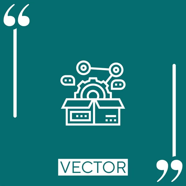 Vektor Symbol Lineares Symbol Freigeben Editierbare Strichlinie — Stockvektor