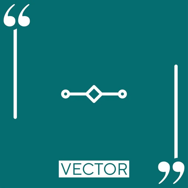 Vector Vector Icono Icono Lineal Línea Carrera Editable — Vector de stock