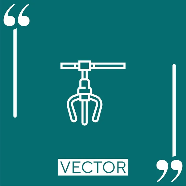 Grue Icône Vectorielle Icône Linéaire Ligne Course Modifiable — Image vectorielle