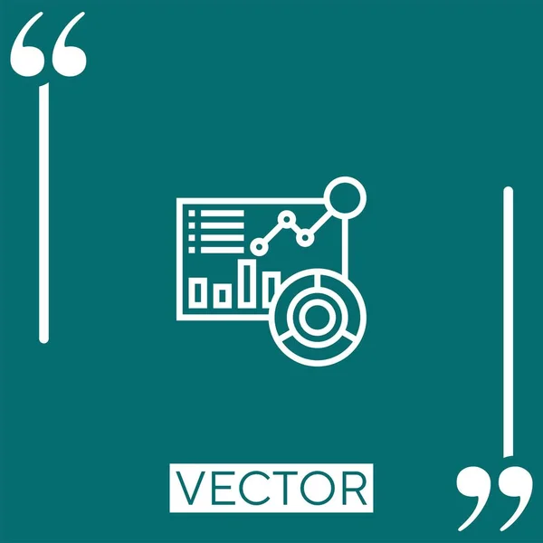Tableau Bord Icône Vectorielle Icône Linéaire Ligne Course Modifiable — Image vectorielle