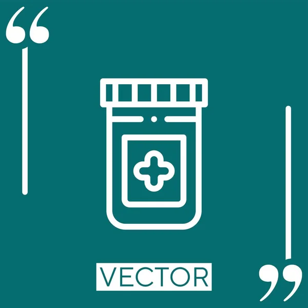 Medicin Vektor Ikon Lineær Ikon Redigerbar Slaglinje – Stock-vektor