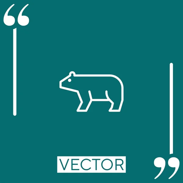Isbjörns Vektorikon Linjär Ikon Redigerbar Stroke Linje — Stock vektor