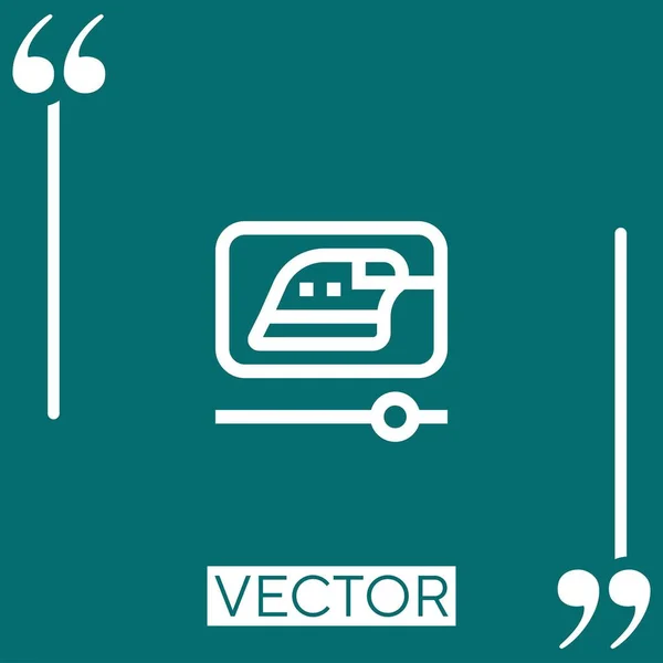 Ícone Vetor Player Vídeo Ícone Linear Linha Curso Editável — Vetor de Stock