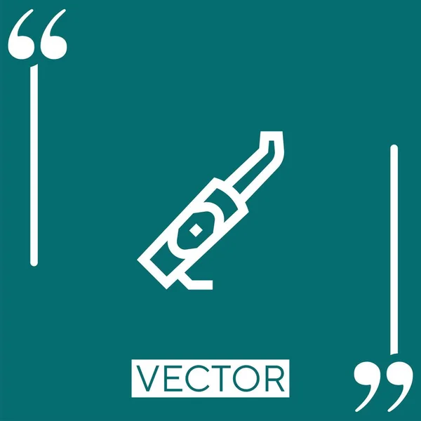 Ícone Vetorial Ferramentas Dentista Ícone Linear Linha Curso Editável — Vetor de Stock