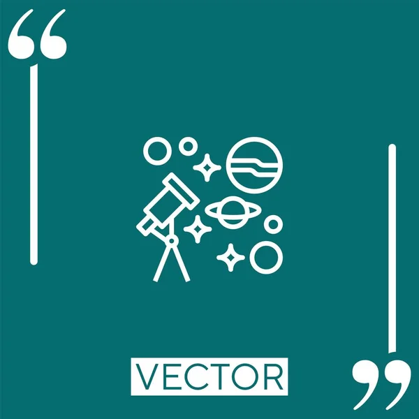 Wissenschaft Vektorsymbol Lineares Symbol Editierbare Strichlinie — Stockvektor
