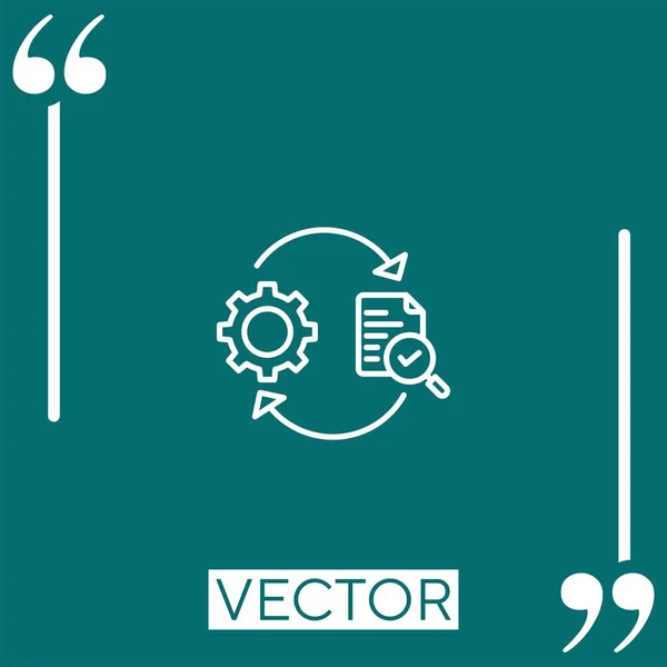 Transfer Vector Icon Icono Lineal Línea Carrera Editable — Vector de stock