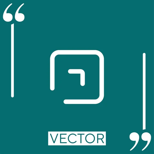 Icône Vectorielle Flèche Diagonale Icône Linéaire Ligne Course Modifiable — Image vectorielle