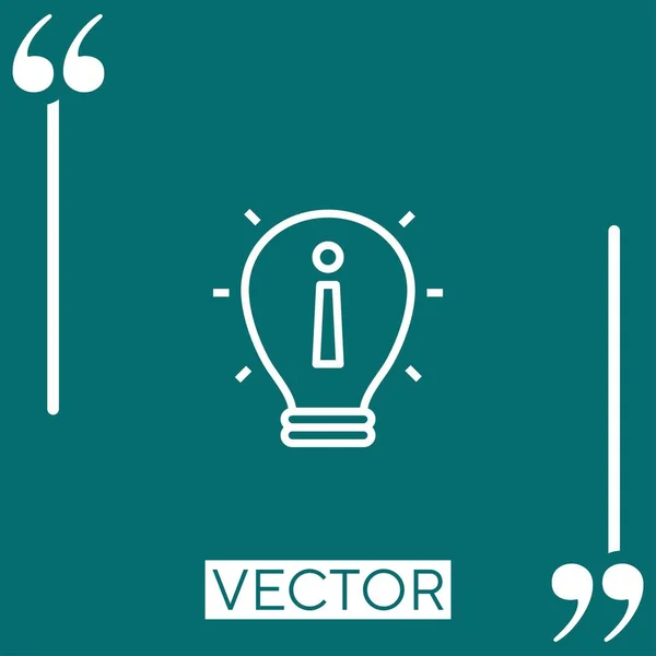 Иконка Вектора Фокуса Линейная Редактируемая Линия Хода — стоковый вектор