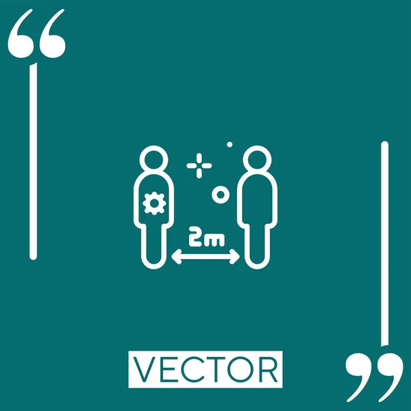 Manter Ícone Vetor Distância Ícone Linear Linha Curso Editável — Vetor de Stock