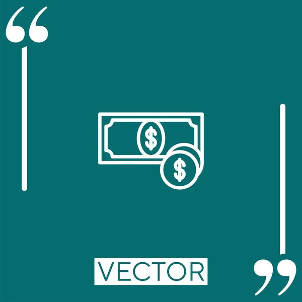 Ícone Vetorial Economia Ícone Linear Linha Curso Editável — Vetor de Stock