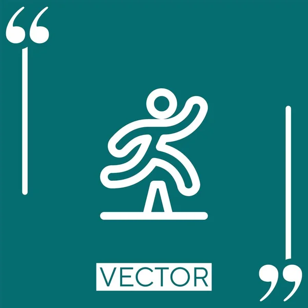 Ícone Vetor Superar Ícone Linear Linha Curso Editável — Vetor de Stock