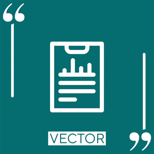 Report Vector Icon Linear Icon Редактируемая Линия Хода — стоковый вектор