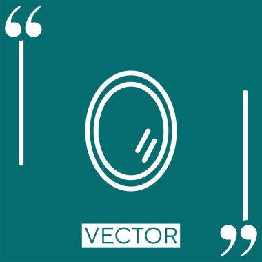 ayna vektör simgesi doğrusal simgesi. Düzenlenebilir vuruş çizgisi