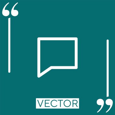 Sohbet balonu vektör simgesi doğrusal simgesi. Düzenlenebilir vuruş çizgisi