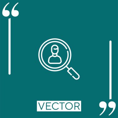 vektör simgesi doğrusal simgesine bak. Düzenlenebilir vuruş çizgisi