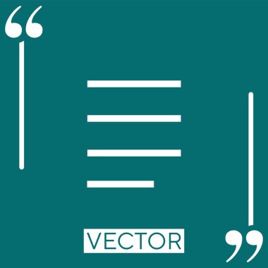 vektör simgesi doğrusal simgesini hizala. Düzenlenebilir vuruş çizgisi