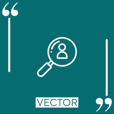 İnsan kaynakları vektör simgesi doğrusal simgesi. Düzenlenebilir vuruş çizgisi