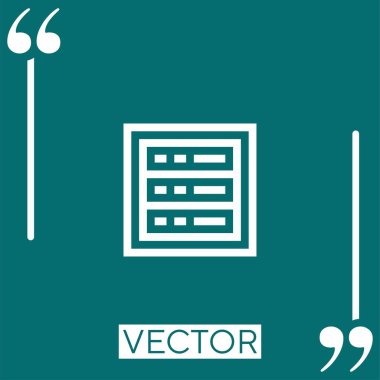 sunucu vektör simgesi doğrusal simgesi. Düzenlenebilir vuruş çizgisi