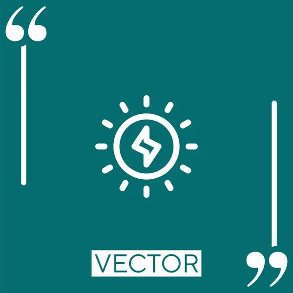 Ícone Vetor Energia Ícone Linear Linha Curso Editável — Vetor de Stock