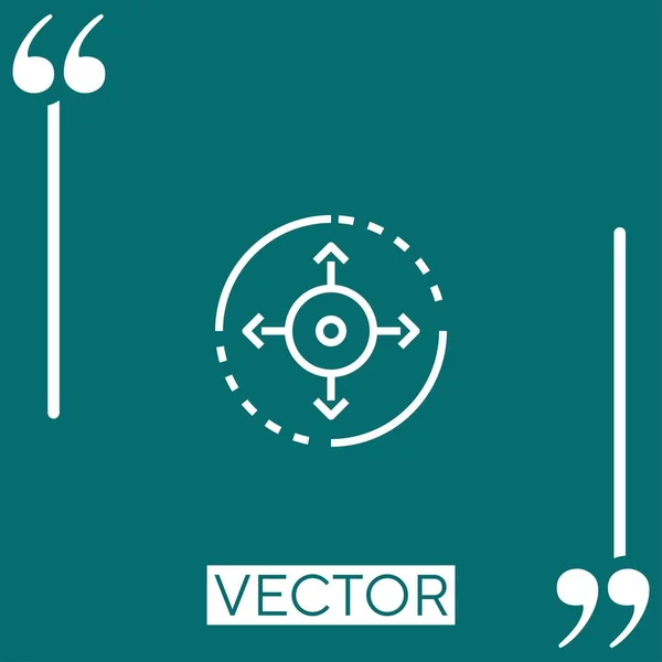 Ampliar Icono Vectorial Icono Lineal Línea Carrera Editable — Vector de stock