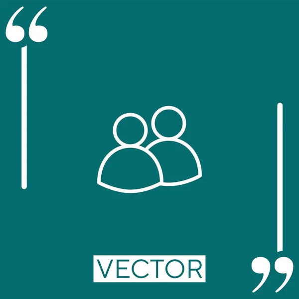 Amigos Vector Icono Icono Lineal Línea Carrera Editable — Vector de stock