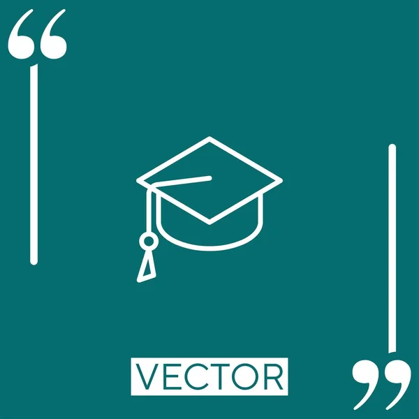 Graduate Vector Icon Linear Icon Editable Stroke Line — Stock Vector