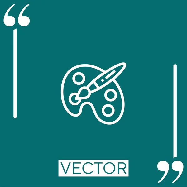 Farbpalette Vektorsymbol Lineares Symbol Editierbare Strichlinie — Stockvektor