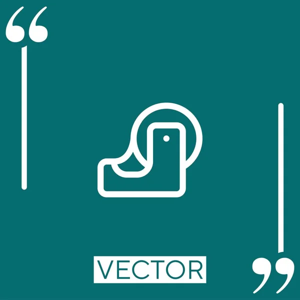 Ícone Vetor Fita Ícone Linear Linha Curso Editável — Vetor de Stock