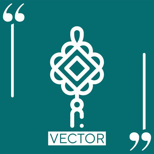 Amuleto Vector Icono Icono Lineal Línea Carrera Editable — Archivo Imágenes Vectoriales