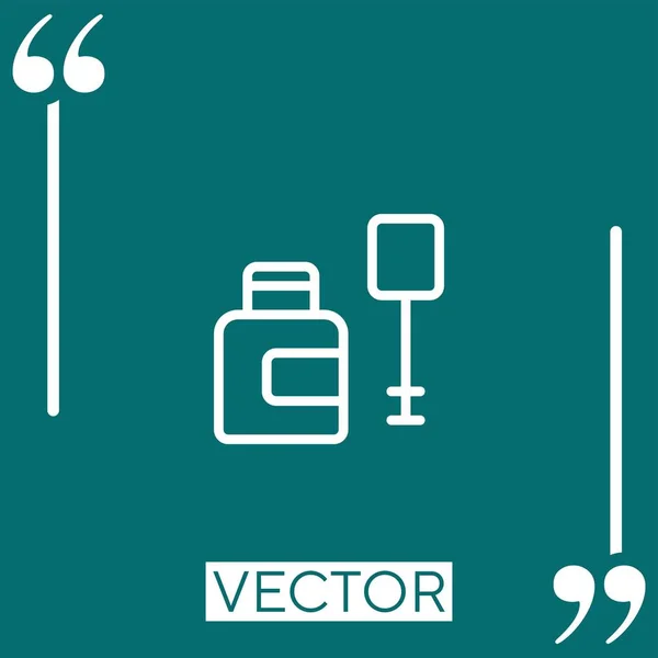 Botella Vector Icono Icono Lineal Línea Carrera Editable — Vector de stock