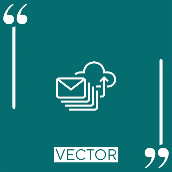 Vektor Symbol Lineares Symbol Editierbare Strichlinie — Stockvektor