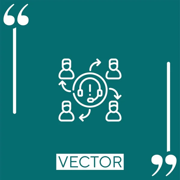 Icône Vectorielle Erreur Icône Linéaire Ligne Course Modifiable — Image vectorielle