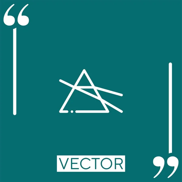 Prism Vector Icon Ícone Linear Linha Curso Editável — Vetor de Stock