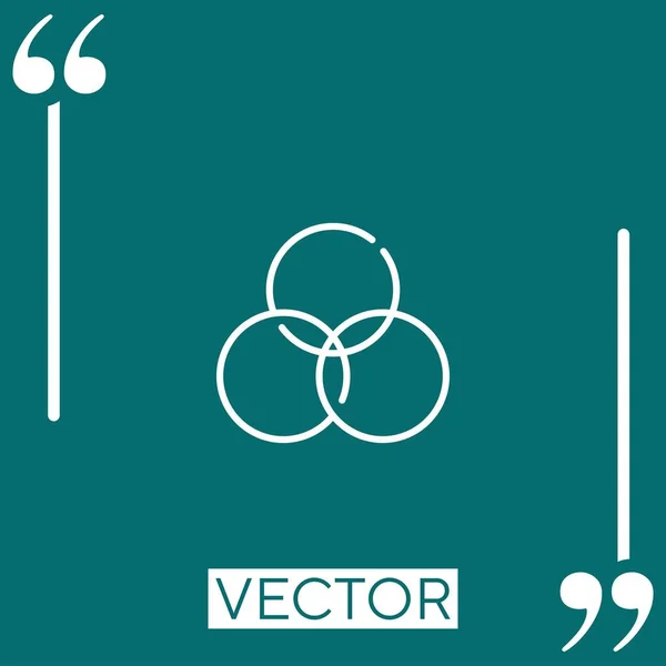 Rgb Vector Icon Icono Lineal Línea Carrera Editable — Vector de stock