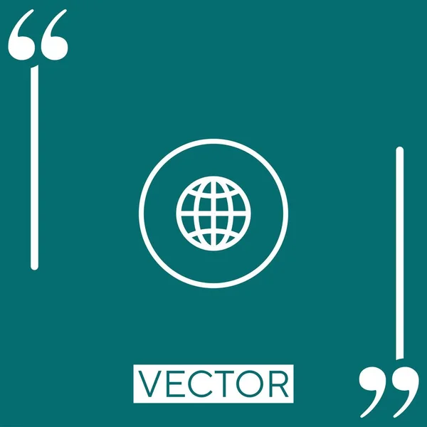 Мировая Векторная Иконка Линейная Редактируемая Линия Хода — стоковый вектор