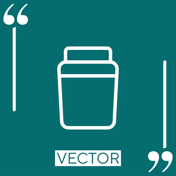 Container Vektor Symbol Lineares Symbol Editierbare Strichlinie — Stockvektor