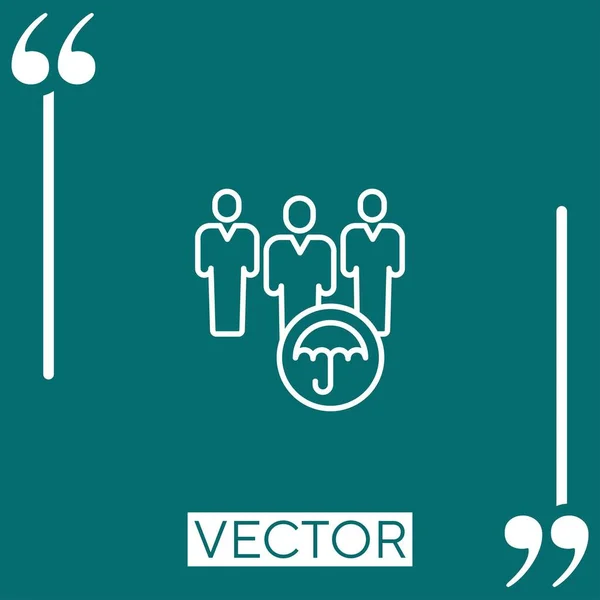 Mitarbeiter Vektorsymbol Lineares Symbol Editierbare Strichlinie — Stockvektor