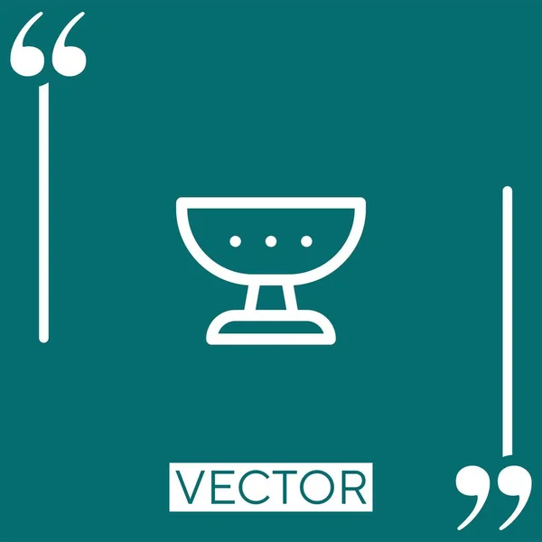 Frutero Vector Icono Icono Lineal Línea Carrera Editable — Vector de stock