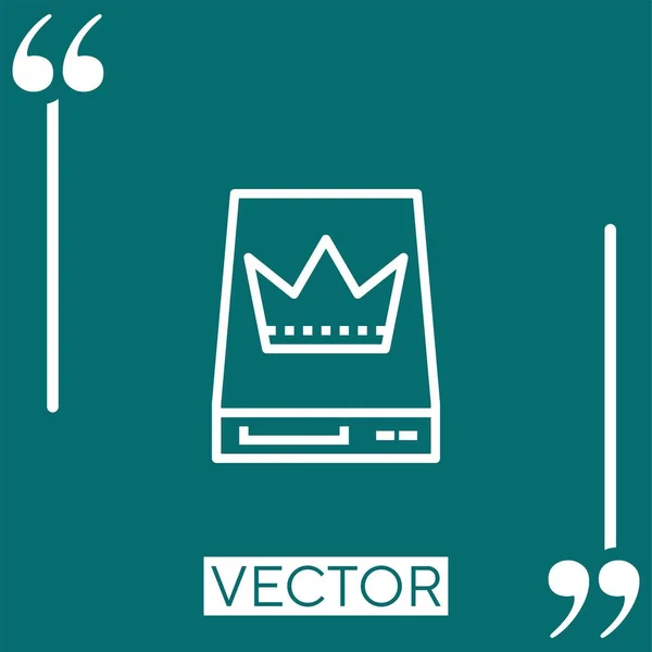 Master Vector Icon Icona Lineare Linea Corsa Modificabile — Vettoriale Stock
