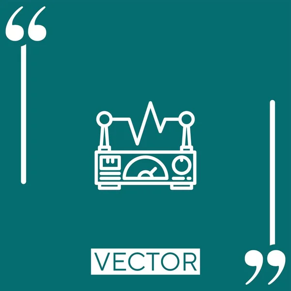 Medir Icono Vectorial Icono Lineal Línea Carrera Editable — Vector de stock