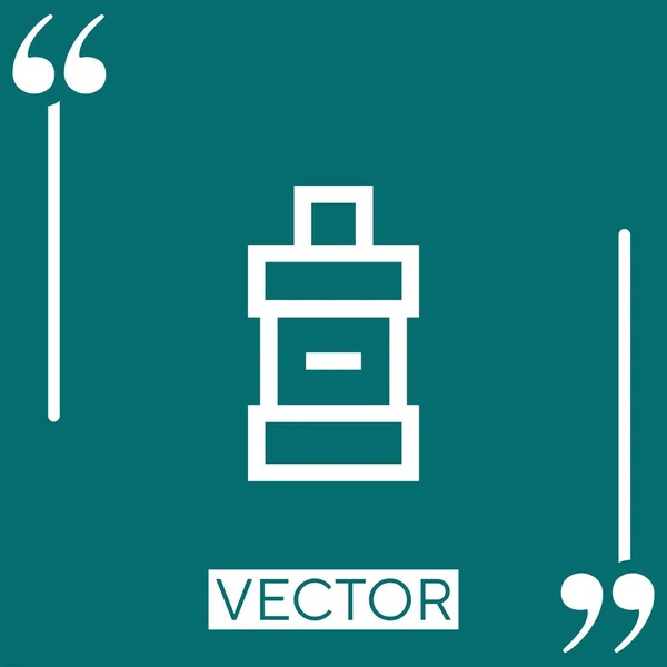 Mouthwash Vector Icon Linear Icon Editable Stroke Line — Stock Vector