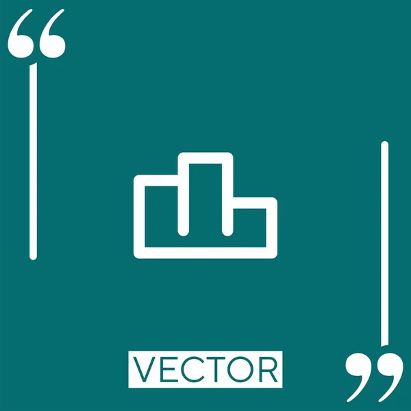 Pedestal Vector Icon Icono Lineal Línea Carrera Editable — Vector de stock